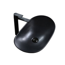 Semplice lavabo in Ceramica Ovale Nero Ultrasottile sopra lavabo lavello in Ceramica 60CM lavabo lavabo Art Basin Lavabi