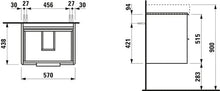 Laufen Mobiletto Vanity Base, 2 cassetti, per lavabo 810963, colorazione: Bianco Lucido - H4022321102611
