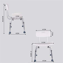 Sgabello da bagno Doccia / bagno doccia Sgabelli sedile Sgabello for / disabili Anti-Slip Anziani Mats doccia sedia regolabile in altezza con schienale 6 e manico Bagno Sedile in argento Max.150kg