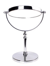 HIMRY Doppia Faccia Specchi da Trucco, Ingranditori 10X con Piedistallo, 14,7 cm 6 Pollici Specchio da Tavolo, Specchio Bagno per Trucco e Rasatura, Cromato, KXD3106-10x