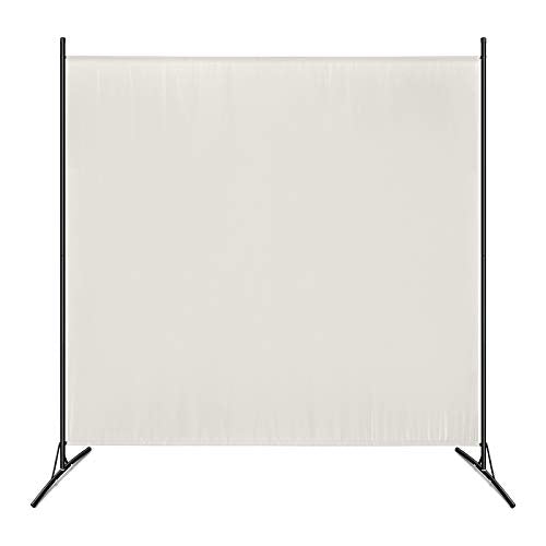 LARS360 Paraventi Schermo Divisorio Paravento Parete Pieghevole Divisori per Ambienti, Pareti Divisorie, Uffici, Balcone Divisori per Privacy (Bianco, 1 Pannelli - 180x180cm)