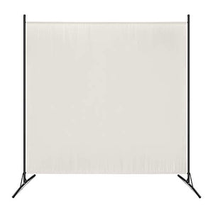 LARS360 Paraventi Schermo Divisorio Paravento Parete Pieghevole Divisori per Ambienti, Pareti Divisorie, Uffici, Balcone Divisori per Privacy (Bianco, 1 Pannelli - 180x180cm)