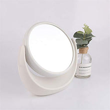 Specchi da Tavolo Antideflagrante -GDingQ Trucco Specchi rotondo, Bianco creatività dello Specchi di bellezza a 360 ° di rotazione Specchi del bagno di moda su due lati Specchi a figura intera Specchi