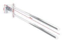 tesa hukk - Portasciugamani da parete a 2 bracci, cromato, con soluzione adesiva, portata fino a 6 kg, 485 x 50 x 84 mm