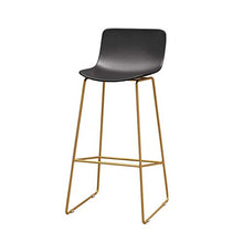 LWW Sedie, Semplicità moderna Sgabelli da bar Sgabelli da bar contemporanei neri e glod Sedia con schienale in ferro Sgabello alto per cucina Sedia da pranzo Ufficio aziendale Ristorante,70 cm,70 cm