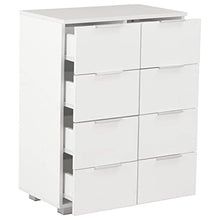 vidaXL Credenza con Finitura Lucida Pratica Raffinata Moderna Accattivante Spaziosa Durevole Funzionale Madia Buffet Vetrina Bianca in Truciolato