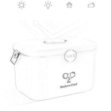 MYHZH Medicina Box, con Scomparti, cassetti e Portatile Maniglia/Blocco prescrizione Pillola Custodia da Viaggio/Family First Aid Kit/Drug dell'organizzatore di immagazzinaggio