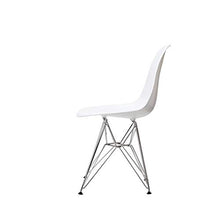 SWEETHOME - Set di 4 sedie da pranzo, design moderno, con gambe elettroplaccate di metà secolo, per cucina, soggiorno, salotto, (bianco)