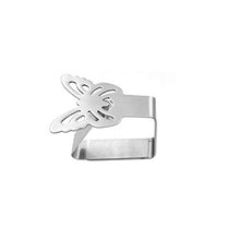 Mobiut Fermatovaglia in acciaio inox, 4 pezzi, con farfalle
