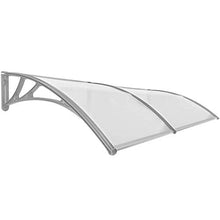 PrimeMatik - Pensilina 200x100cm in policarbonato per Porta o Finestra per Esterno Grigio