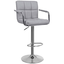 SONGMICS 1 x Sgabelli da Bar Cucina in finta pelle Regolabile Girevole con Schienale Gris LJB93G-1, beige, finta_pelle