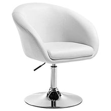 WOLTU BH24ws-1 Poltrona da Bar Sgabello Girevole con Schienale Braccioli Imbottita Altezza Regolabile Ecopelle Bianco