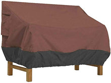 ZJBJ Copertina del Patio Loveseat, coperture da banco Impermeabile all'aperto, Copertura del Divano della Lounge Profonda del Prato Inglese, 57,9"x 32,5" x31, Marrone e Nero