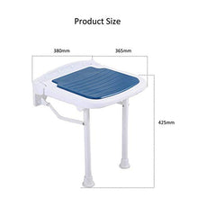 Sedile Doccia Pieghevole, Sgabello Antiscivolo per Sgabello Pieghevole da Bagno, Sedia A Muro per Bagno, Comodo Sgabello da Bagno per Anziani,Blu