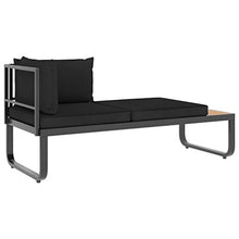 Goliraya 4 pz Set Divano da Giardino Angolare in Alluminio e WPC con Tavolino,Divano con Penisole,Salotto da Giardino,Divano Angoalre,Divano da Esterno,Divano Modulare da Esterno