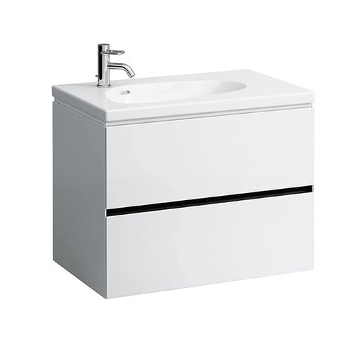 Laufen Palomba Mobiletto Vanity per lavabo 814804, Senza Base, 2 cassetti, 575x785x495, colorazione: Neve (Bianco Opaco) - H4072021802201