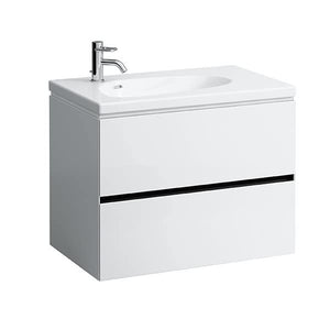 Laufen Palomba Mobiletto Vanity per lavabo 814804, Senza Base, 2 cassetti, 575x785x495, colorazione: Neve (Bianco Opaco) - H4072021802201