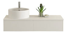 Set di mobili da bagno di design Biel, bianco, lucido, in ceramica con push open moebel per il vostro bagno