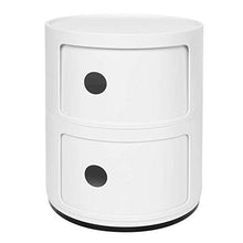 Attrezzatura Comodino Wghz Scaffale Rotondo a 2 Ripiani Comodini Comodino Comodino Mobile Contenitore con 2 cassetti Contenitore per Ufficio Bagno Cucina Soggiorno Camera da Letto