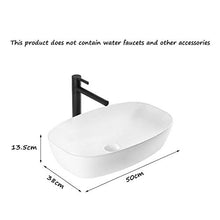 Yxx max -Lavabo Art Lavatoio controsoffitto del dispersore del Bacino di Ceramica for Il Guardaroba Bagno, Bianco Laccato Moderna Rettangolare (Senza Rubinetto) -50x38x13.5cm Lavandino del lavabo