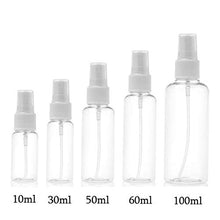 Trasparente 20pcs Bottiglia vuota ricaricabile da 10 ml 30ml 50ml 60ml Bottiglie di spruzzo di plastica da 100 ml di 100ml Bottiglia di vetro ( Color : Clear with White Cap , Specifications : 50ml )