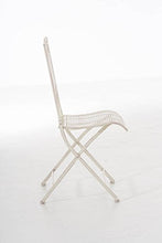 Mendler Sedia Pieghevole Stile Romantico CP335 50x41x91cm Ferro Avorio