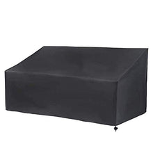 BESTINE Copertura per panca da giardino 2/3/4 posti, antivento, antivento e anti-UV, resistente agli strappi, tessuto Oxford 210D, colore nero, copertura per panca da patio