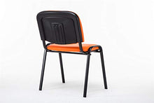 CLP Sedia Visitatore Ken Imbottita I Sedia Attesa Imbottita in Similpelle I Sedia Impilabile Portata Max 120 kg, Colore:Arancione