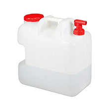 Relaxdays Tanica con Rubinetto, Coperchio a Vite del Contenitore, per Acqua Potabile, 25 L, Senza BPA, Bianco-Rosso, 25 Litri