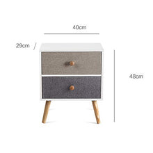 EVEN Comodino Camera da Letto con cassetti, tavolino in Legno Gomma, armadietti Moderni in Legno semplici e robusti, mobili Camera da Letto