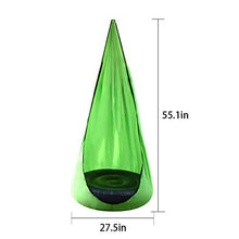 CHENPENG Sedile Sospesa per Bambini, Amaca per Bambini per Interni ed Esterni, per Cameretta e All'aperto,Dark Green