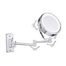 Specchi per il trucco da trucco per il trucco da parete Ingrandimento per il bagno dell'hotel Specchio per la rasatura Specchio per cosmetici Specchi da parete con doppi bracci pieghevoli Cromati