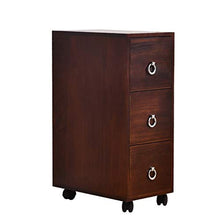 TXXM, cassettiera con cuciture e cassetti, in legno massello, per bagno, cucina, colore: noce, dimensioni: 20 cm