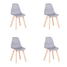 GrandCA Set di 4 sedie, sedie in Stile Nordico con Gambe in Legno massello, sedie per Soggiorno, sedie per Cucina,sedie per Ufficio (Grigio)