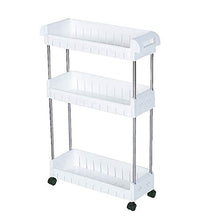 &ripiano di stoccaggio Mensole della cucina, panino Governo di immagazzinaggio Pulley da terra Bagno prodotti for il bagno di finitura Rack -3 Strato Scaffale di finitura