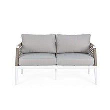 Bizzotto Divano 2 Posti Calypso Bianco con Cuscini cod.0662672