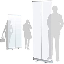 Topniu. (Usando in affari) 32x72in Pull Up Banner Banner TRASPARENTE/CLEAR PVC Mobile Sneeze Guard, Schermo di protezione Schermo sociale Scudo sociale, schermo di igiene trasparente personale, divi