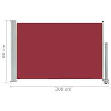 Festnight Tenda da Sole Laterale per Patio, Tende da Sole Paravento Laterale 60x300 cm Rossa