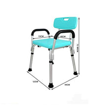 XD Sgabello da Bagno Blu Bagno Sedia da Bagno Sgabello da Bagno Regolabile in Altezza con Grande Pad Antiscivolo Sgabello in Lega di Alluminio Donna Incinta Sgabello da Doccia con Foro in PE sc