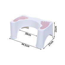 AOWU Sgabello per DocciaSgabello per WC Sgabello per Bagno Sgabello per WC Antiscivolo E Poggiapiedi per Bambino Donna IncintaSedia Doccia (Size:44.5cm X21x27cm; Color:White+Pink)