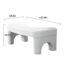 LZL Sgabello WC Sgabello Toilette vasino vasto Vaso Sgabello di aiuti Squat Sgabello adeguato Postura igienica per la Salute Vasino Tozzo (Color : White, Dimensione : Conventional)