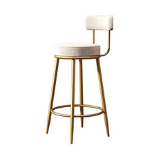 Sgabello da bar Sgabello sedia di velluto imbottito Poggiapiedi Sgabello spugna Schienale con i piedini del metallo dell'oro Bancone Sedia for Bar Bistro cucina pranzo Chair Max.carico 400lb