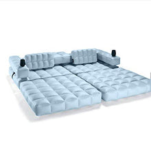 Pigro Felice 921986-AZURBLUE Modul'Air Luxury Inflatable Sofa Set Piscina Galleggianti, Blu Azur