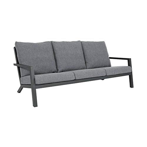 Gartentraum Loungesofa 3 posti con Cuscini in Grigio - Loungesofa Muran