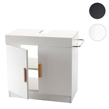Mendler Arredo Bagno Mobile sottolavabo HWC-D55 Legno di eucalipto 37x60x67cm Bianco