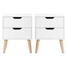 SUFUBAI Comodini Set di 2 Comodini Moderno Comodino con Cassetto Comodino con Gambe in Legno Solido per Camera da Letto Soggiorno