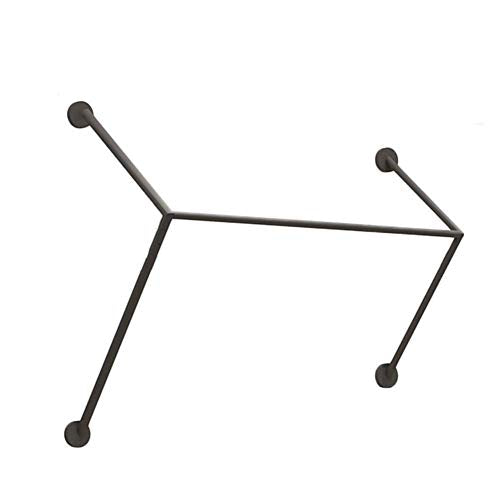 Semplicità Elegante Scaffale a Muro Scaffalature Sospese Scaffali Iron Art Semplici Abbigliamento Scaffali per Espositori Appendiabiti Cuscinetto Resistente, 2 Dimensioni, HJJ, Nero, 120x60x30cm