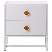 WGYDREAM Comodino Comodino Bianco con 2 Cassetti Comodino Comodino Comodino con Maniglie in Legno per Soggiorno, Camera da Letto, Corridoio, Ufficio