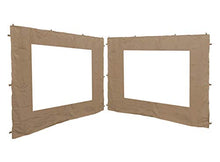 QUICK STAR 2 pareti Laterali per Gazebo da Giardino, Anticato, 3 x 3 m, Parete Laterale, Beige
