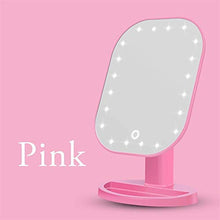 Faus Koco. Rosa Vanity specchio di trucco, touch dimmer dello specchio del LED dello schermo di tocco di trucco dello specchio di lusso specchio con 20 luci a LED 180 gradi da tavolo regolabile specch